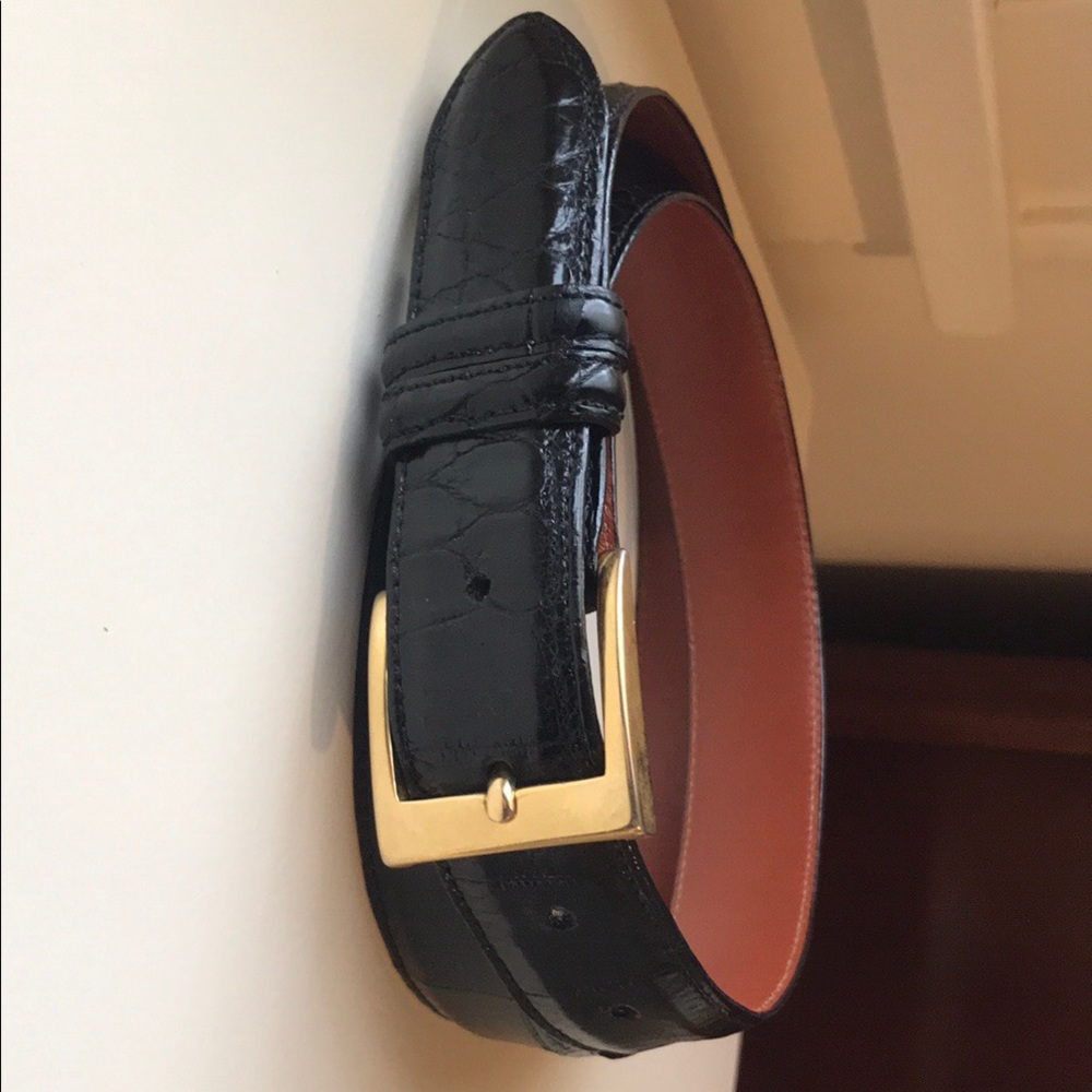 Genuine black American Alligator Belt